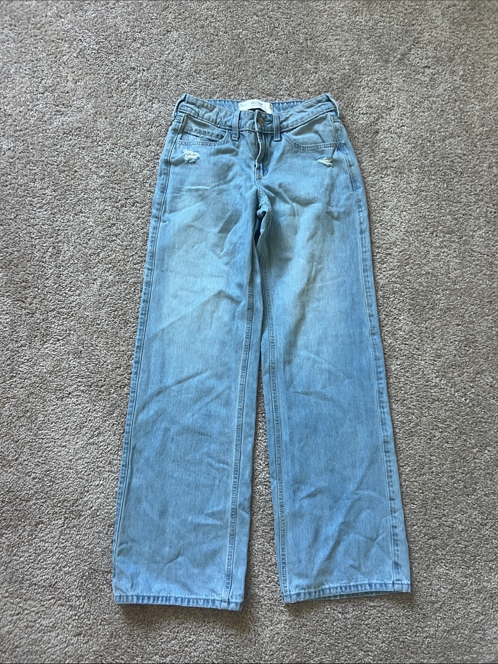 Hollister Light Blue Wide-Leg High-Rise Jeans womens 24